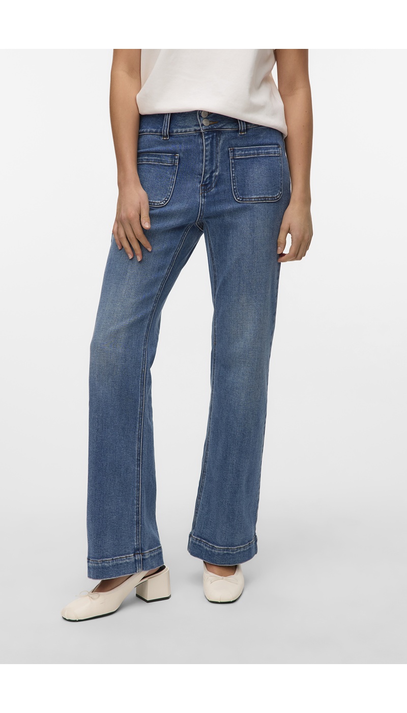 Jean Flared Denim VMVIVIANNE Longueur 30