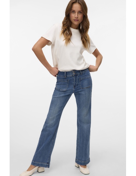 Jean Flared Denim VMVIVIANNE Longueur 30