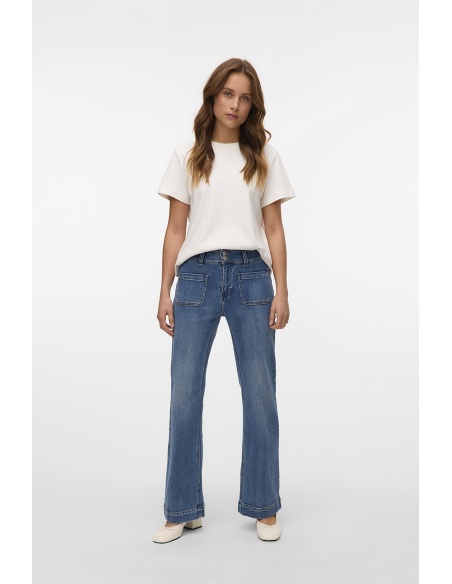 Jean Flared Denim VMVIVIANNE Longueur 30