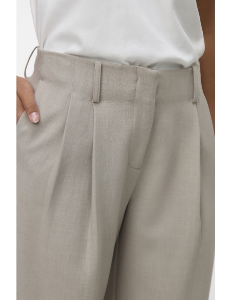 Pantalon Tailleur Ecru VMMICHELL Longueur 30