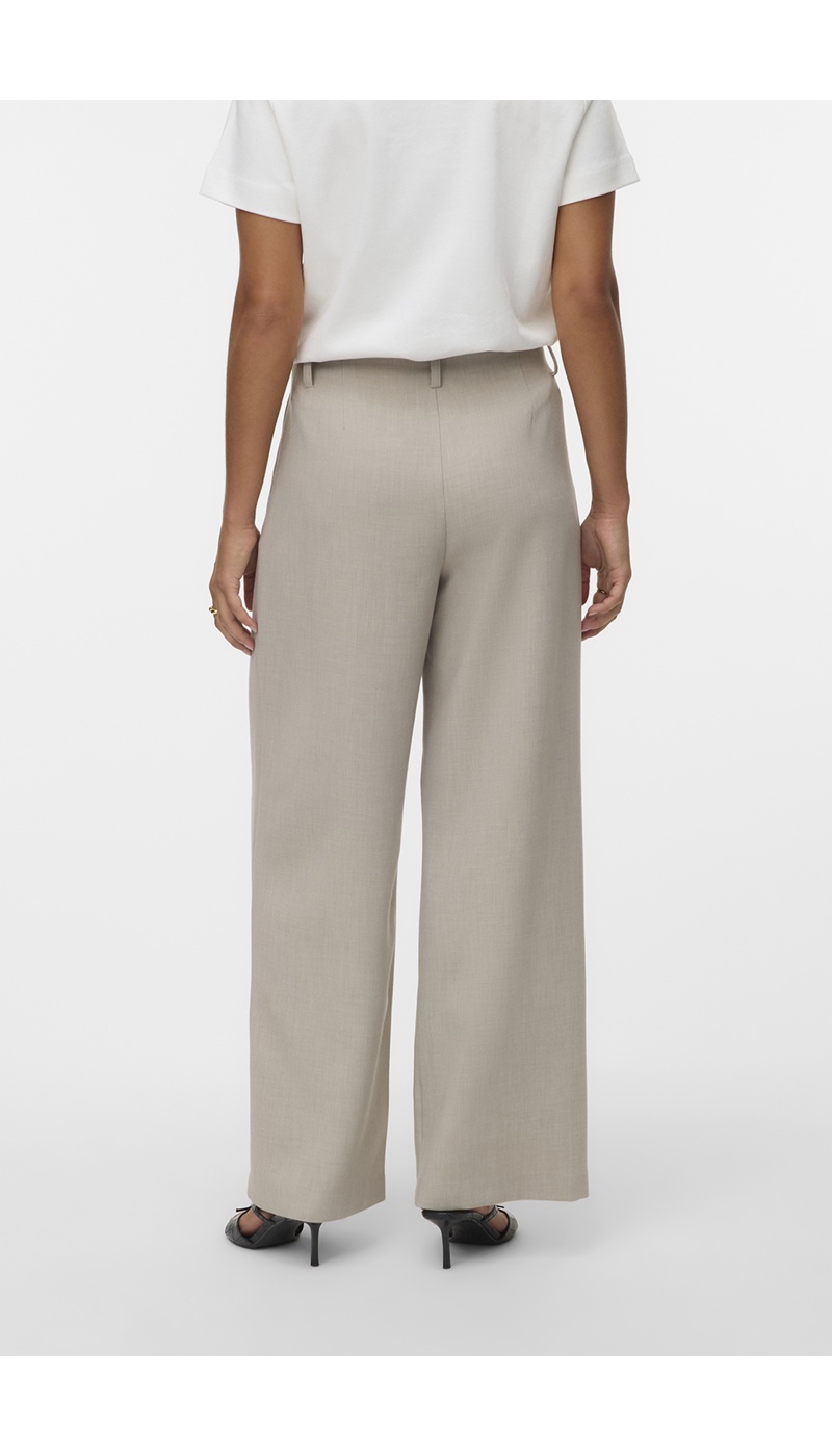 Pantalon Tailleur Ecru VMMICHELL Longueur 30