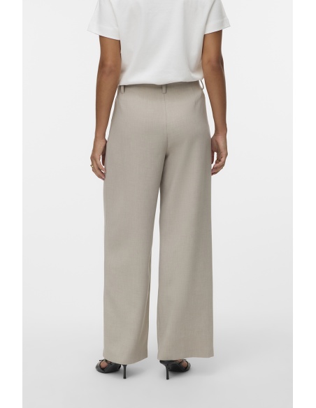 Pantalon Tailleur Ecru VMMICHELL Longueur 30