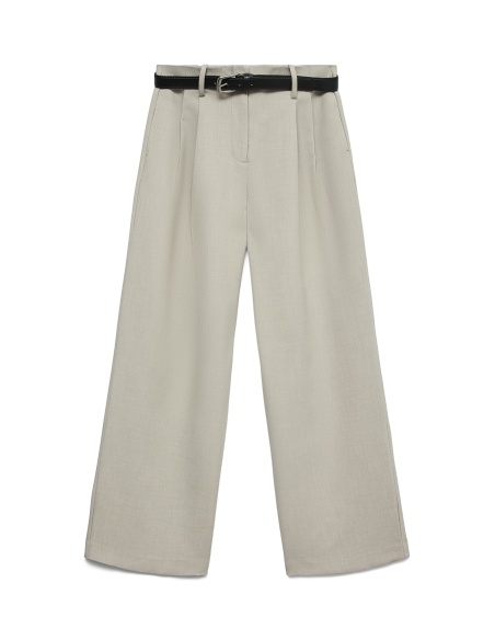 Pantalon Tailleur Ecru VMMICHELL Longueur 30