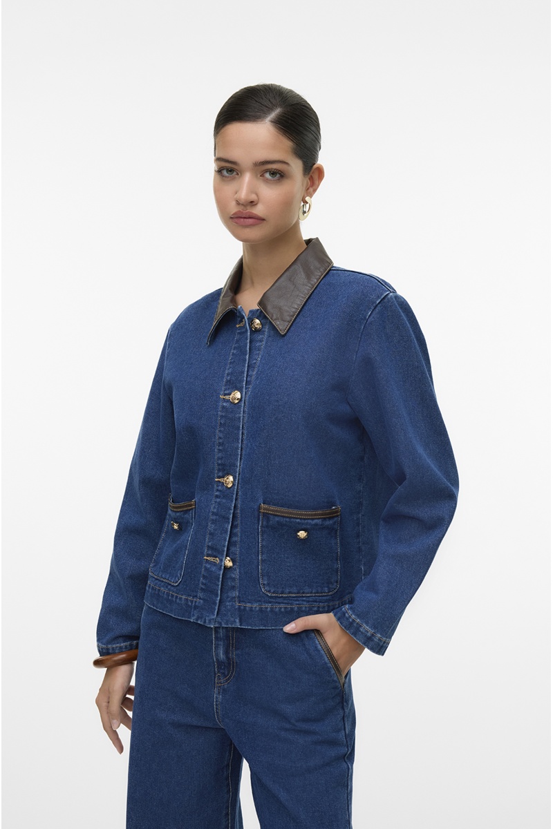 Veste Jean Marron VMALINE 2