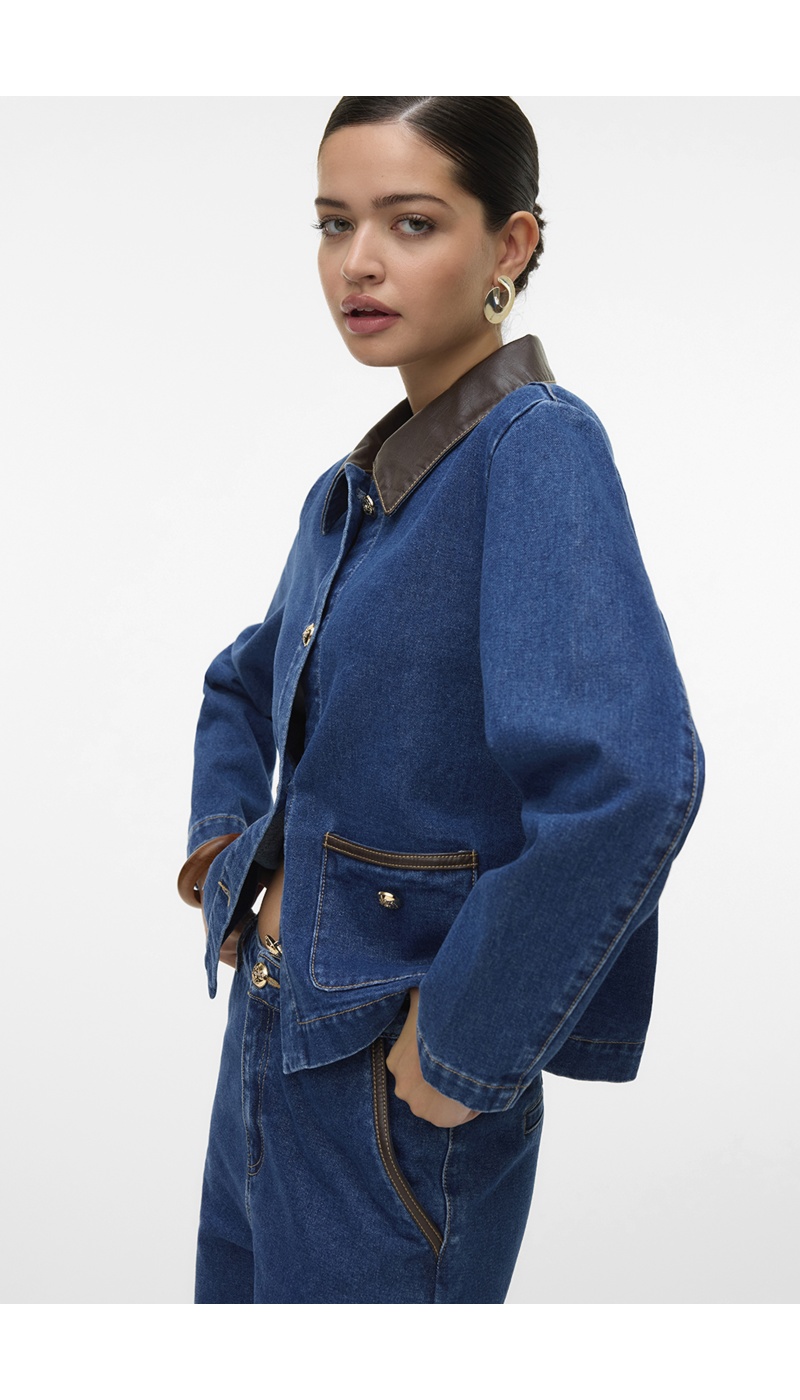 Veste Jean Marron VMALINE