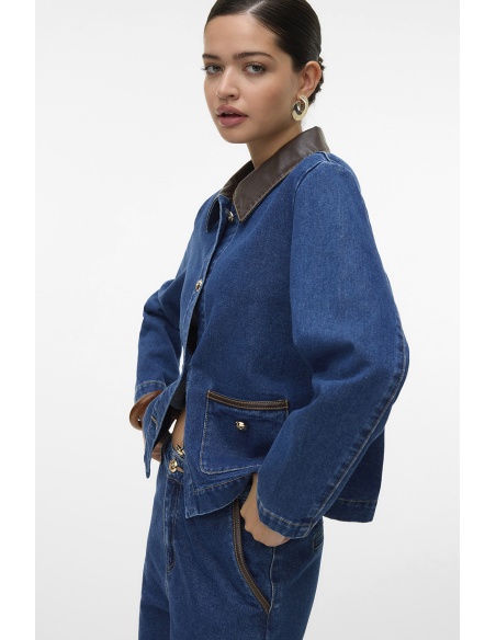 Veste Jean Marron VMALINE