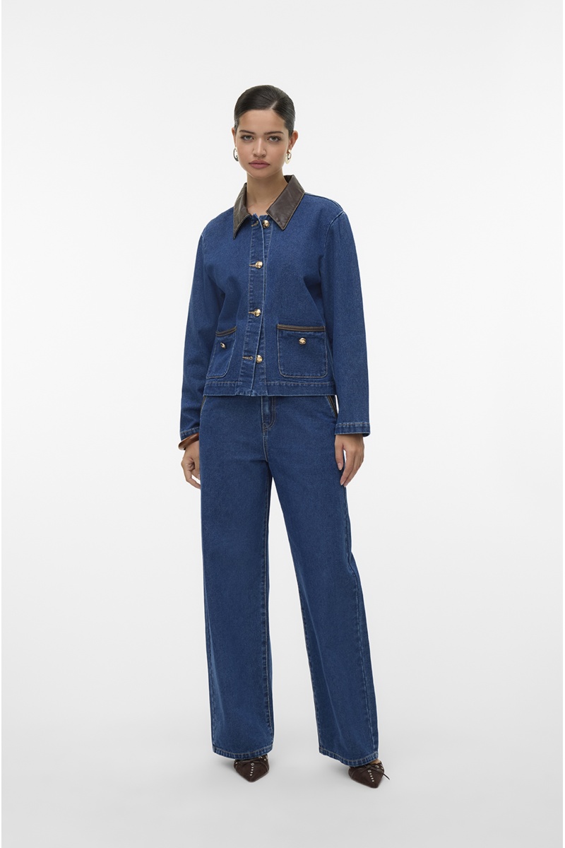 Veste Jean Marron VMALINE