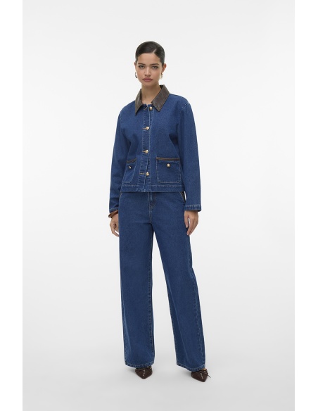 Veste Jean Marron VMALINE