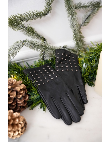 Gants Clous Noir DEBORAH