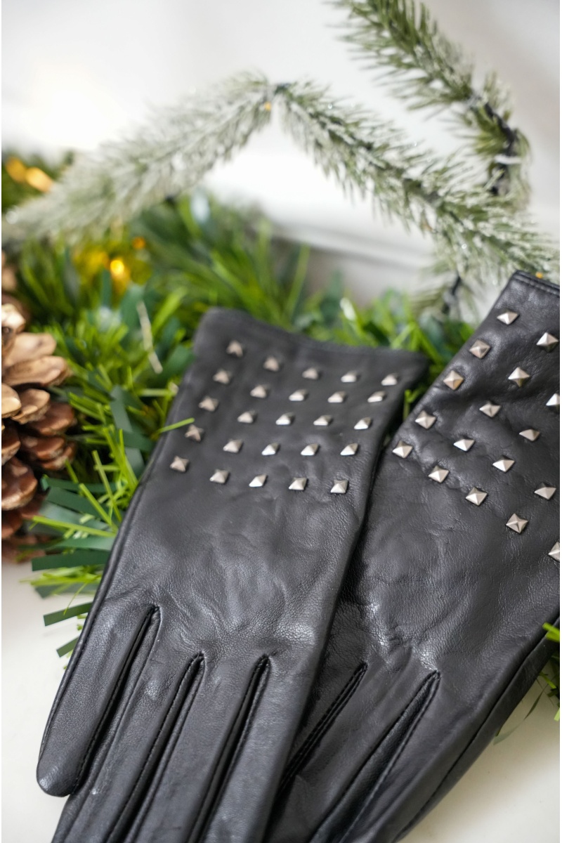 Gants Clous Noir DEBORAH 2