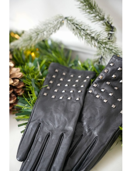 Gants Clous Noir DEBORAH