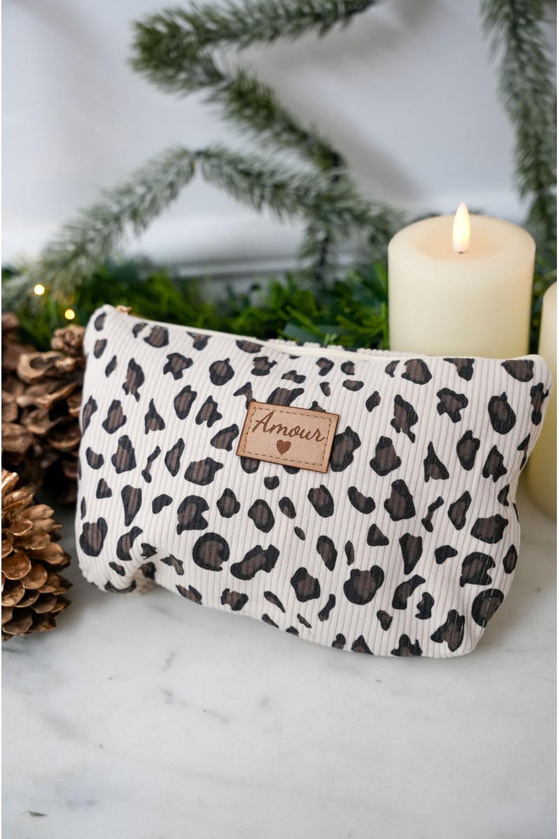 nouven modo LEOPAR ECRU POCHETTE