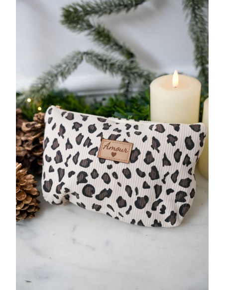 Pochette Léopard Ecrue LEANA