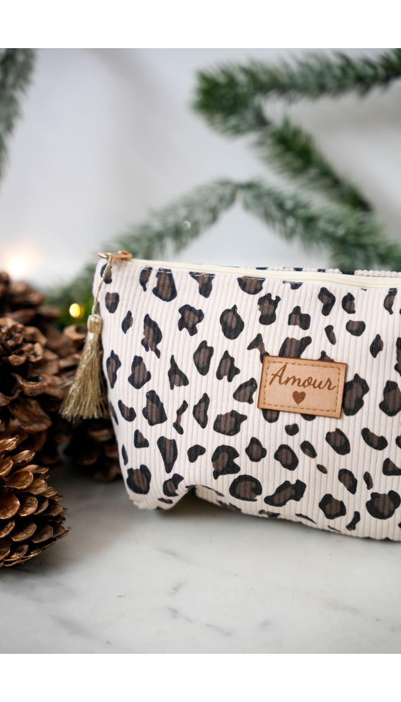 nouven modo LEOPAR ECRU POCHETTE