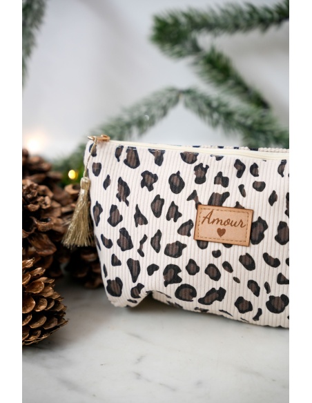 Pochette Léopard Ecrue LEANA