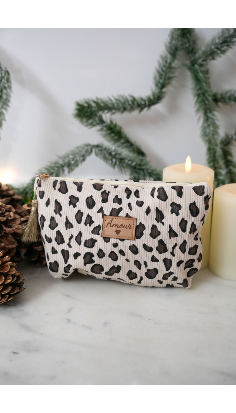 nouven modo LEOPAR ECRU POCHETTE