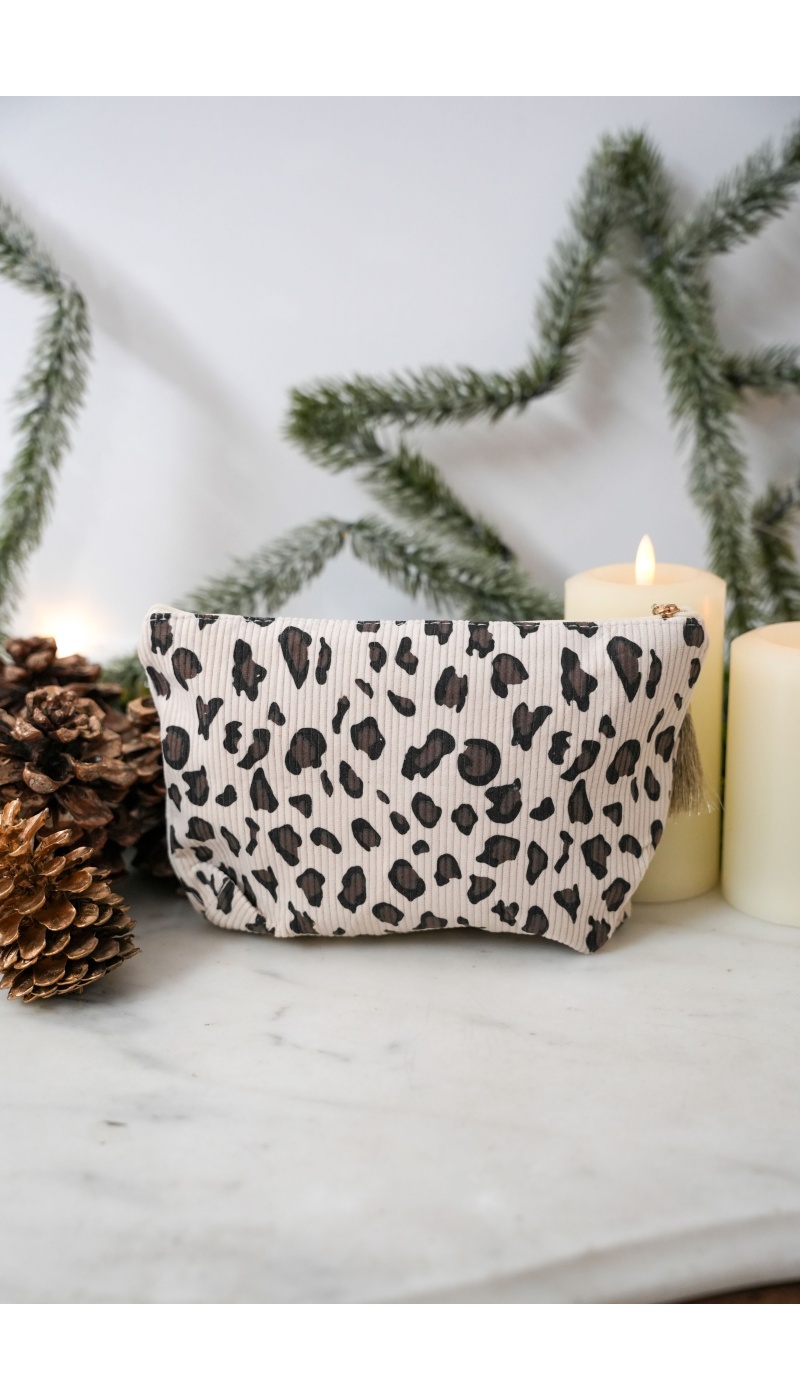 Pochette Léopard Ecrue LEANA