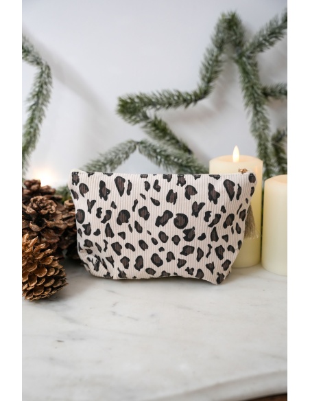 Pochette Léopard Ecrue LEANA