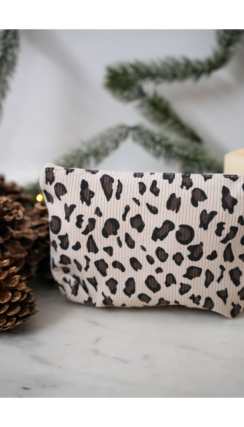 Pochette Léopard Ecrue LEANA