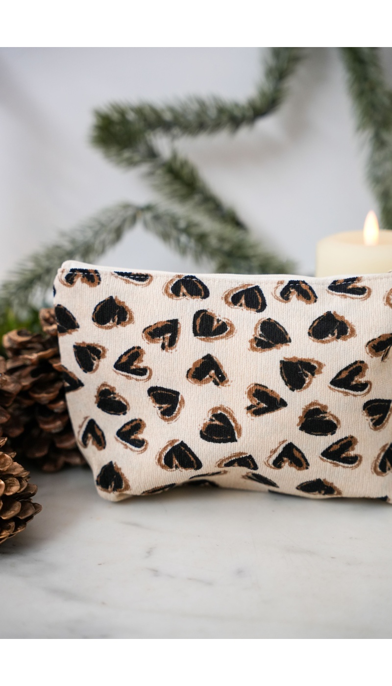 Pochette Coeur Ecrue LOVE