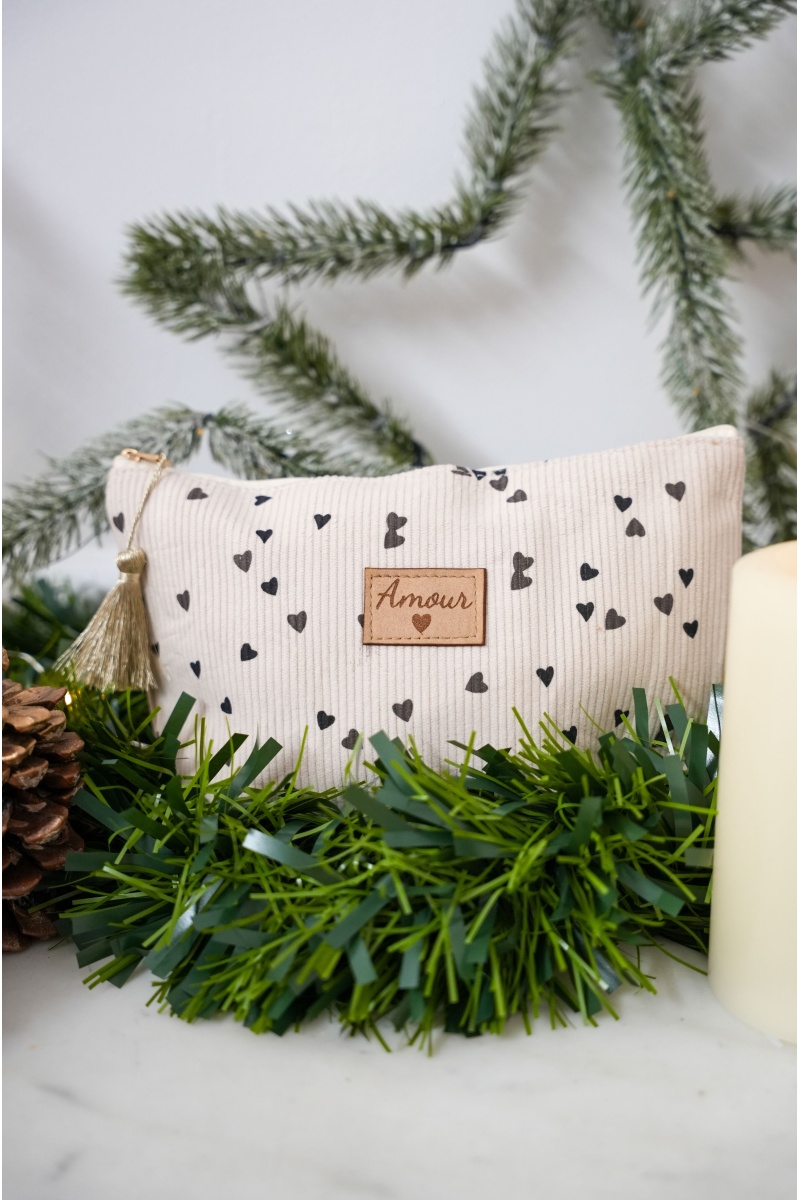Pochette Coeur Ecrue ALDARA