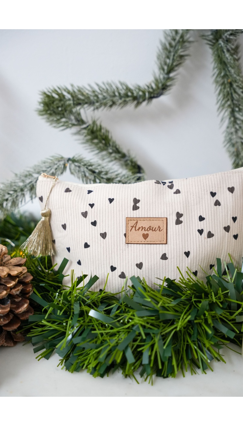 Pochette Coeur Ecrue ALDARA