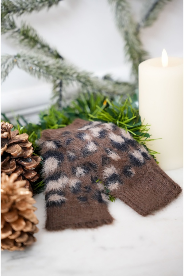 Brown Leopard Mittens LITA Noho - 1 | ACCESSORIES 2