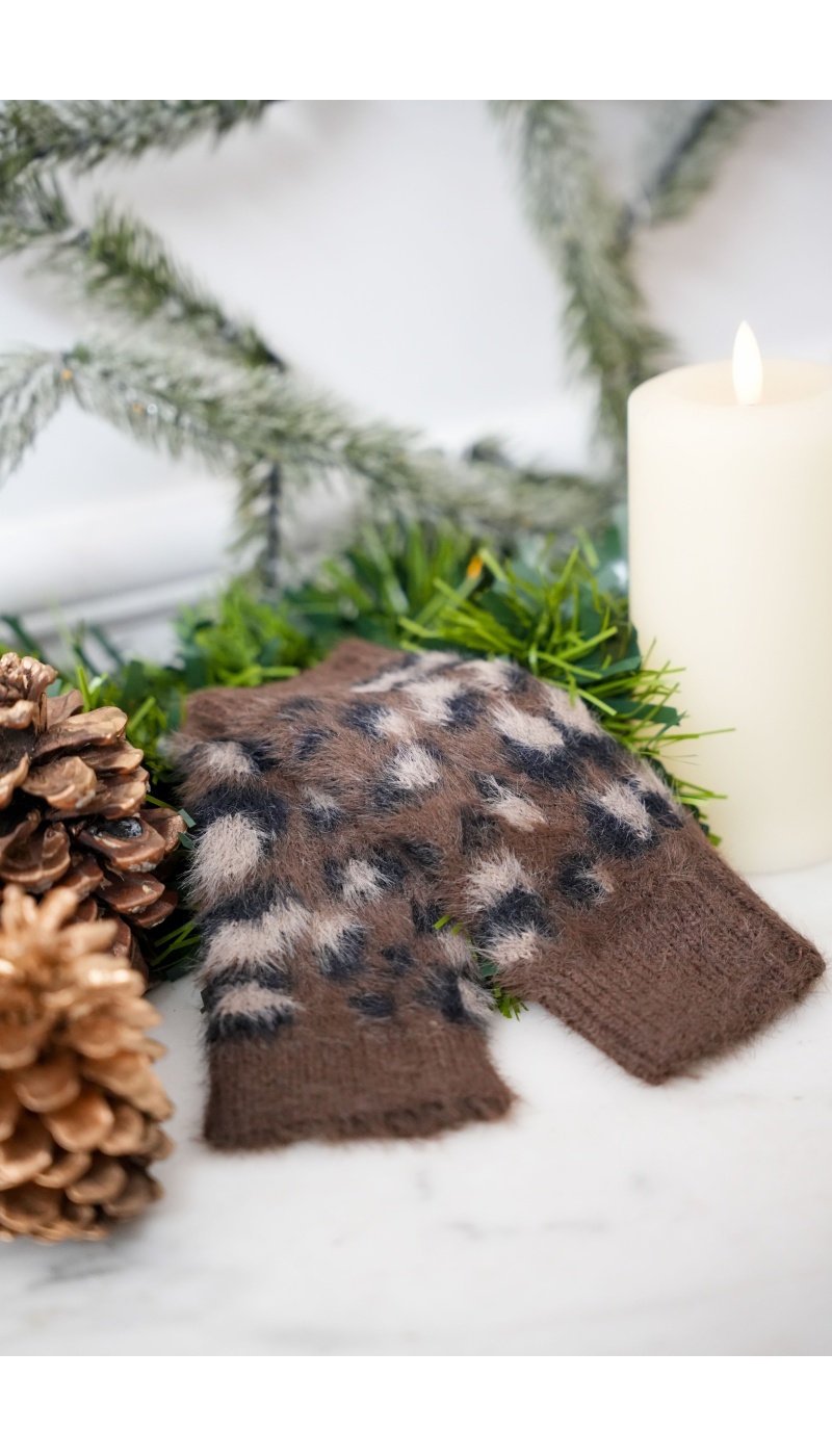 LITA Noho Brown Leopard Mittens - 2 | ACCESSORIES