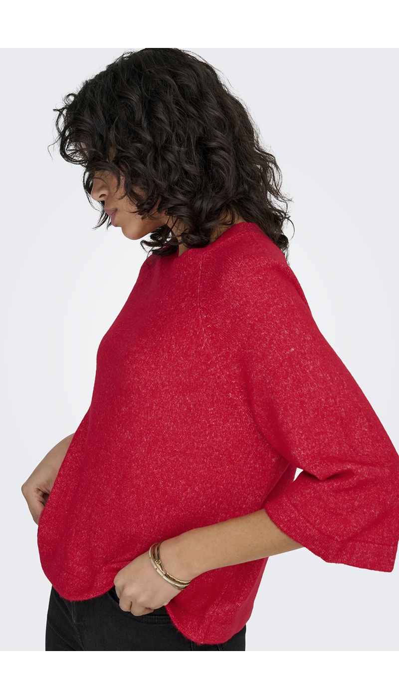 Pull Maille Rouge ONLSIMONI