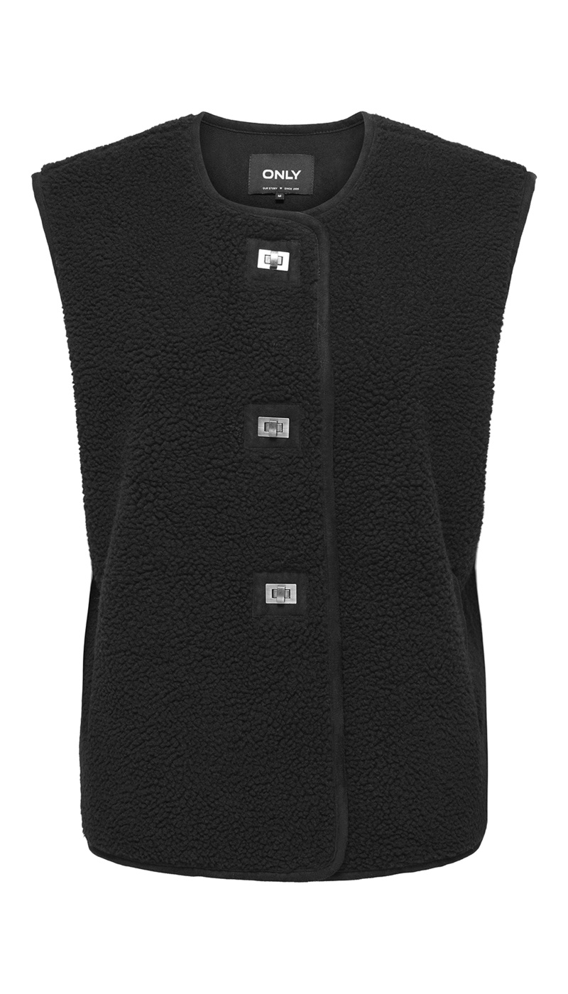 Gilet Bouclettes Noir ONLWENDY