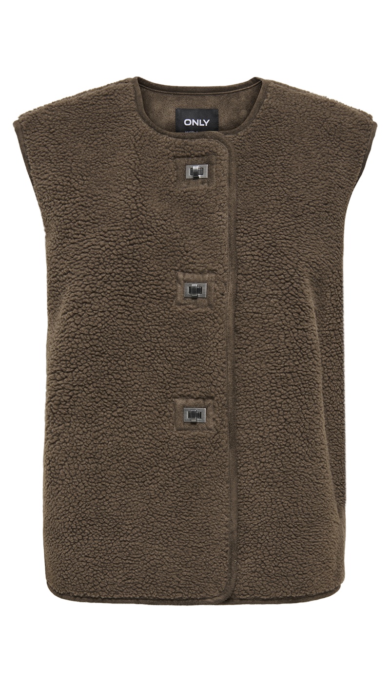 Gilet Bouclettes Chocolat ONLWENDY