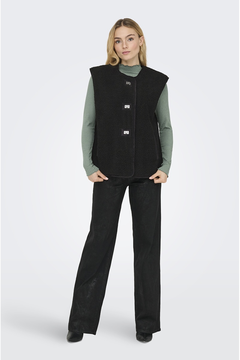 Gilet Bouclettes Noir ONLWENDY