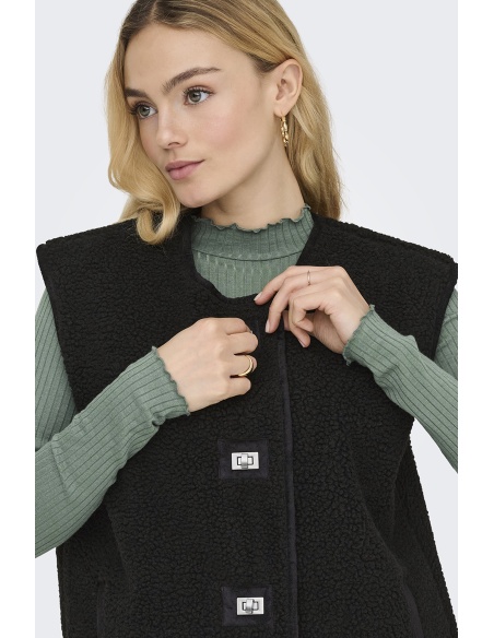 Gilet Bouclettes Noir ONLWENDY