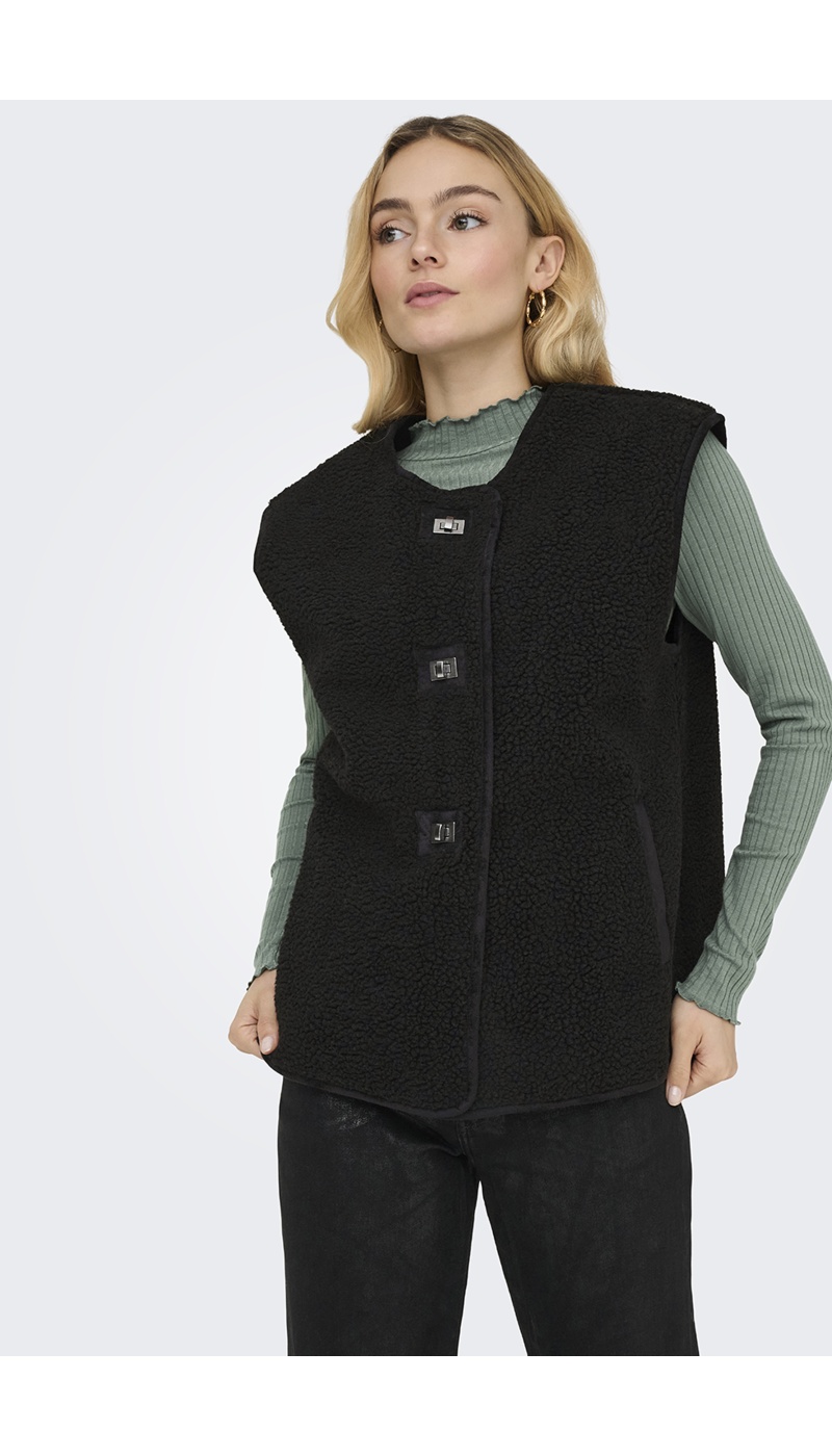 Gilet Bouclettes Noir ONLWENDY