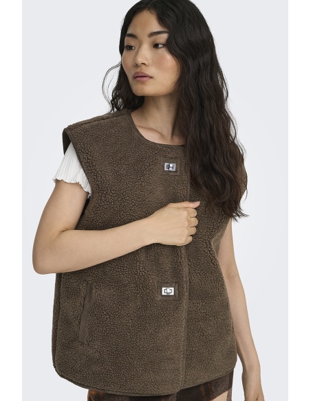 Gilet Bouclettes Chocolat ONLWENDY