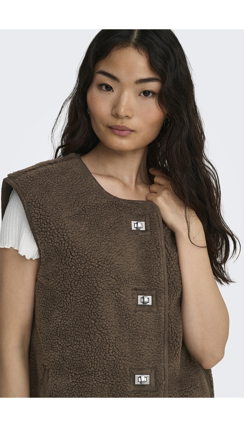 Gilet Bouclettes Chocolat ONLWENDY