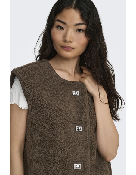 Gilet Bouclettes Chocolat ONLWENDY