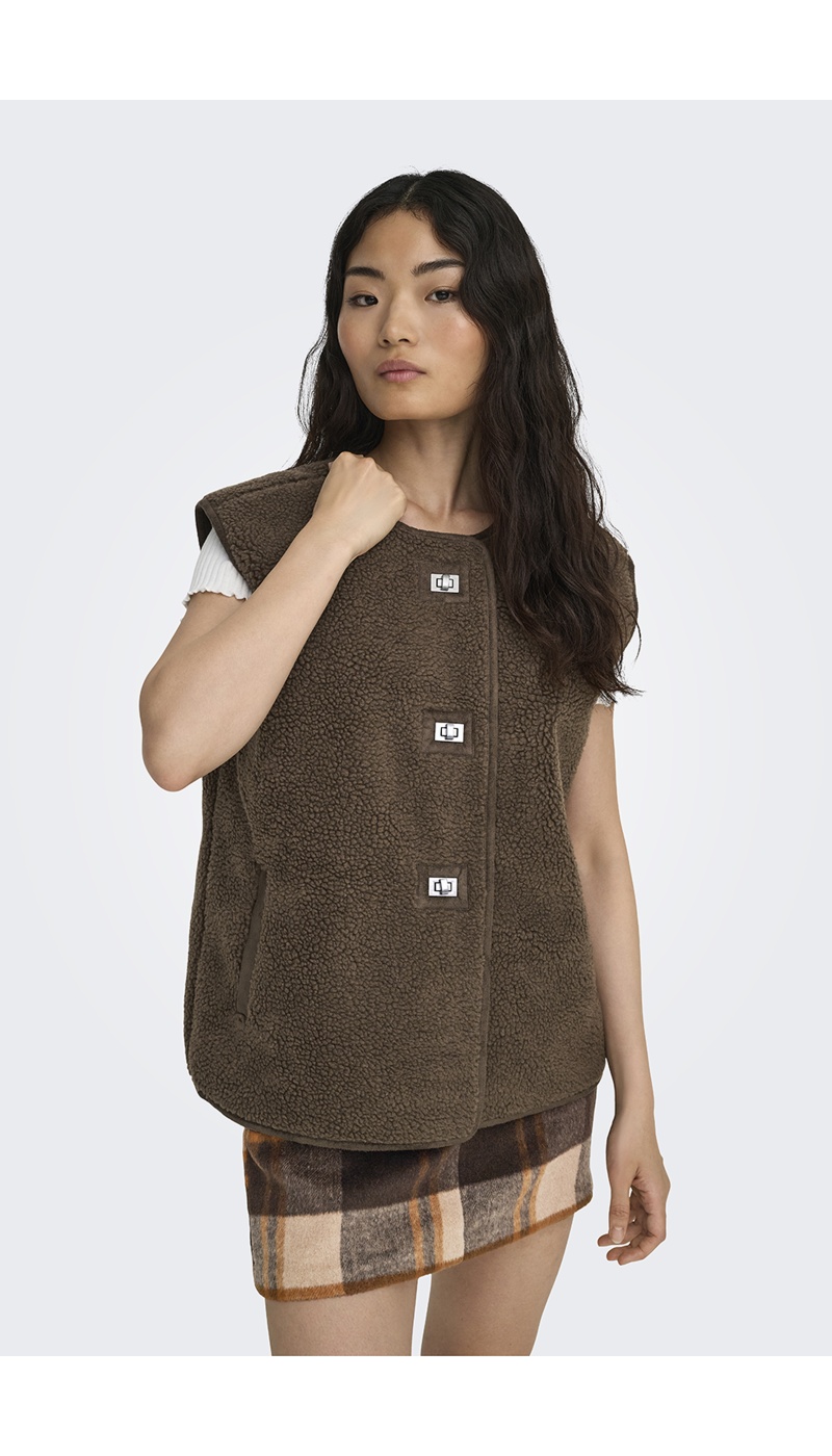 Gilet Bouclettes Chocolat ONLWENDY