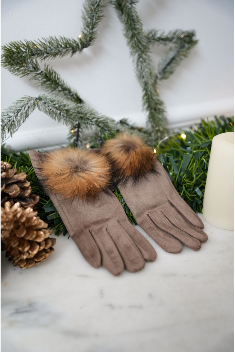 sarl lifa FOURRU BEIGE GANTS