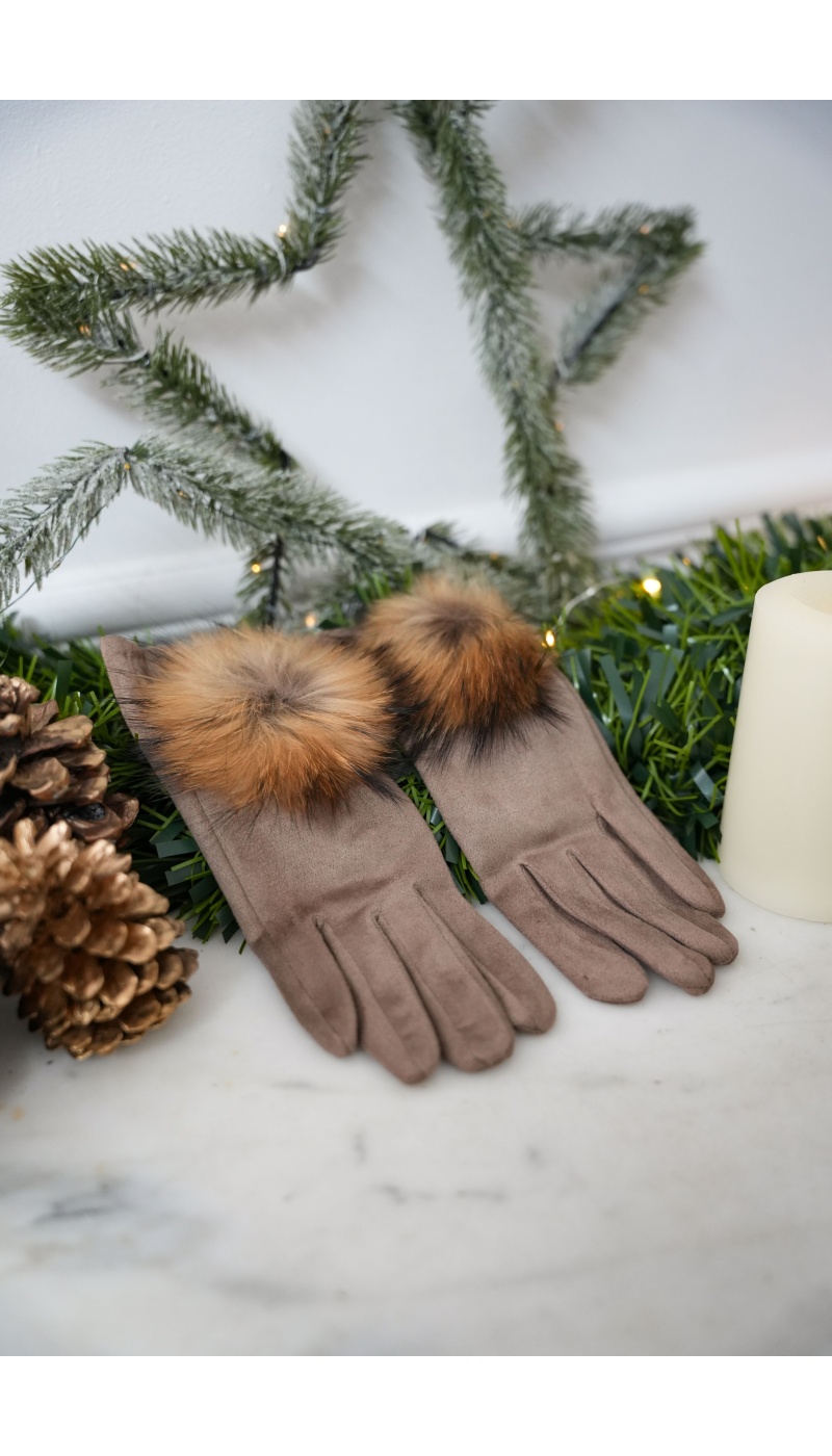 sarl lifa FOURRU BEIGE GANTS