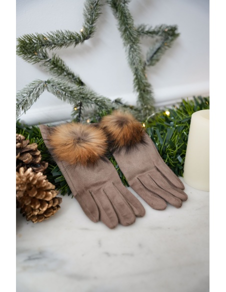 sarl lifa FOURRU BEIGE GANTS