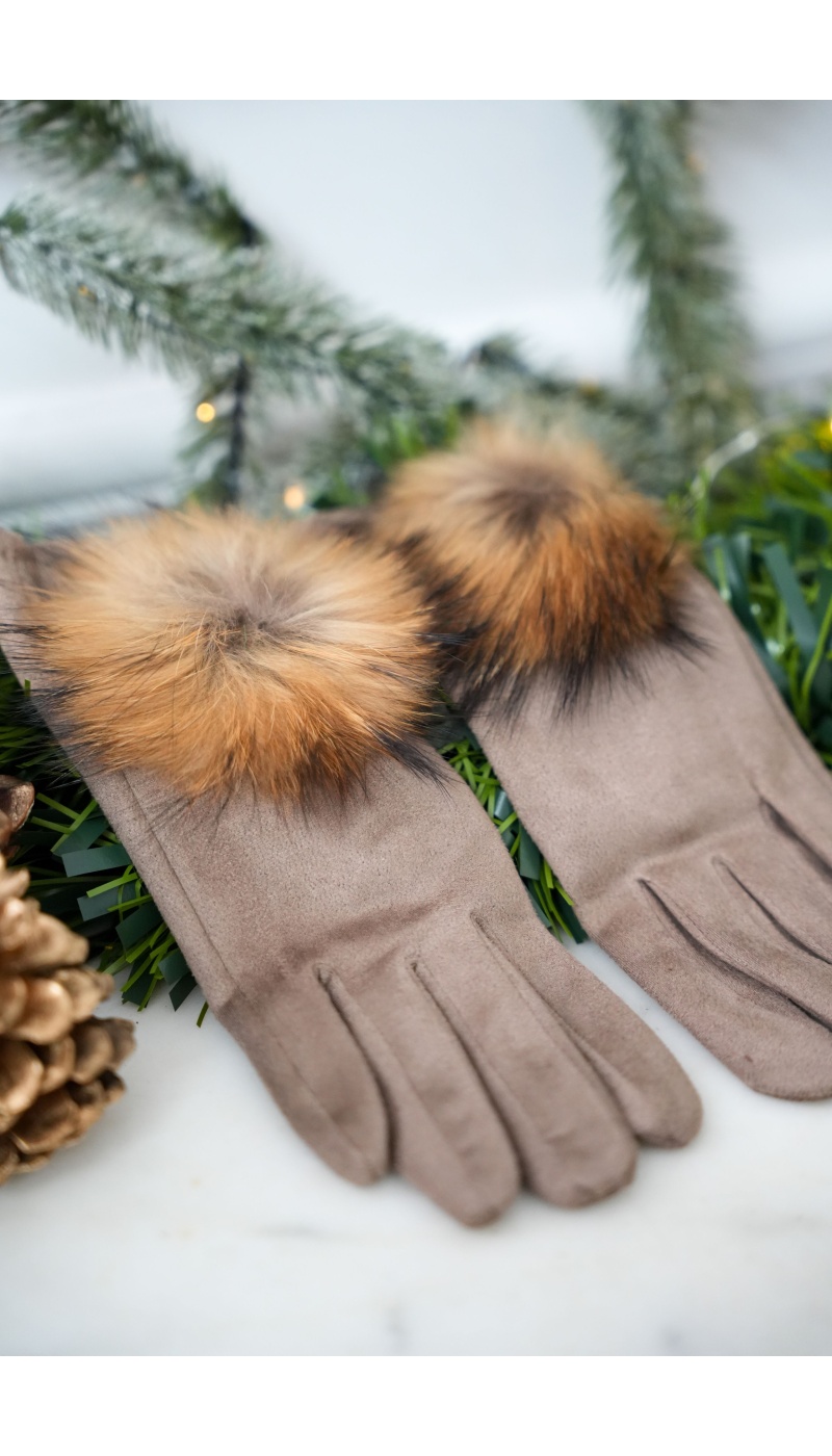 sarl lifa FOURRU BEIGE GANTS