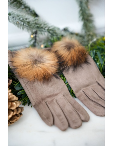 sarl lifa FOURRU BEIGE GANTS