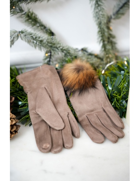 sarl lifa FOURRU BEIGE GANTS