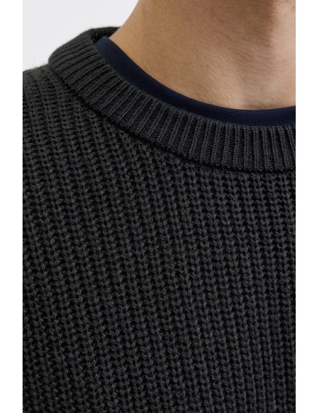 Pull Maille Noir JJKAITO