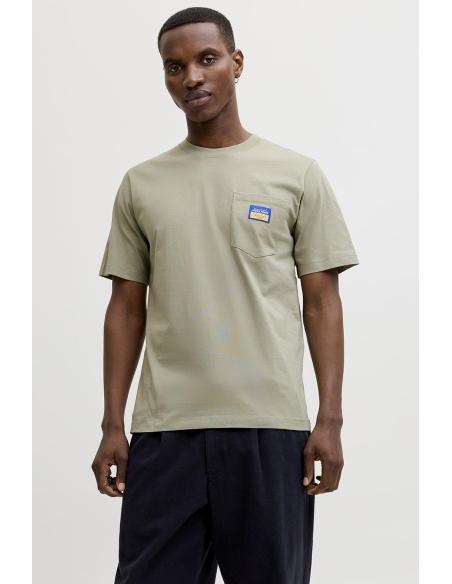 Tee Shirt Patch Beige JORPOCKY