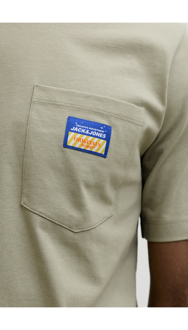 Tee Shirt Patch Beige JORPOCKY