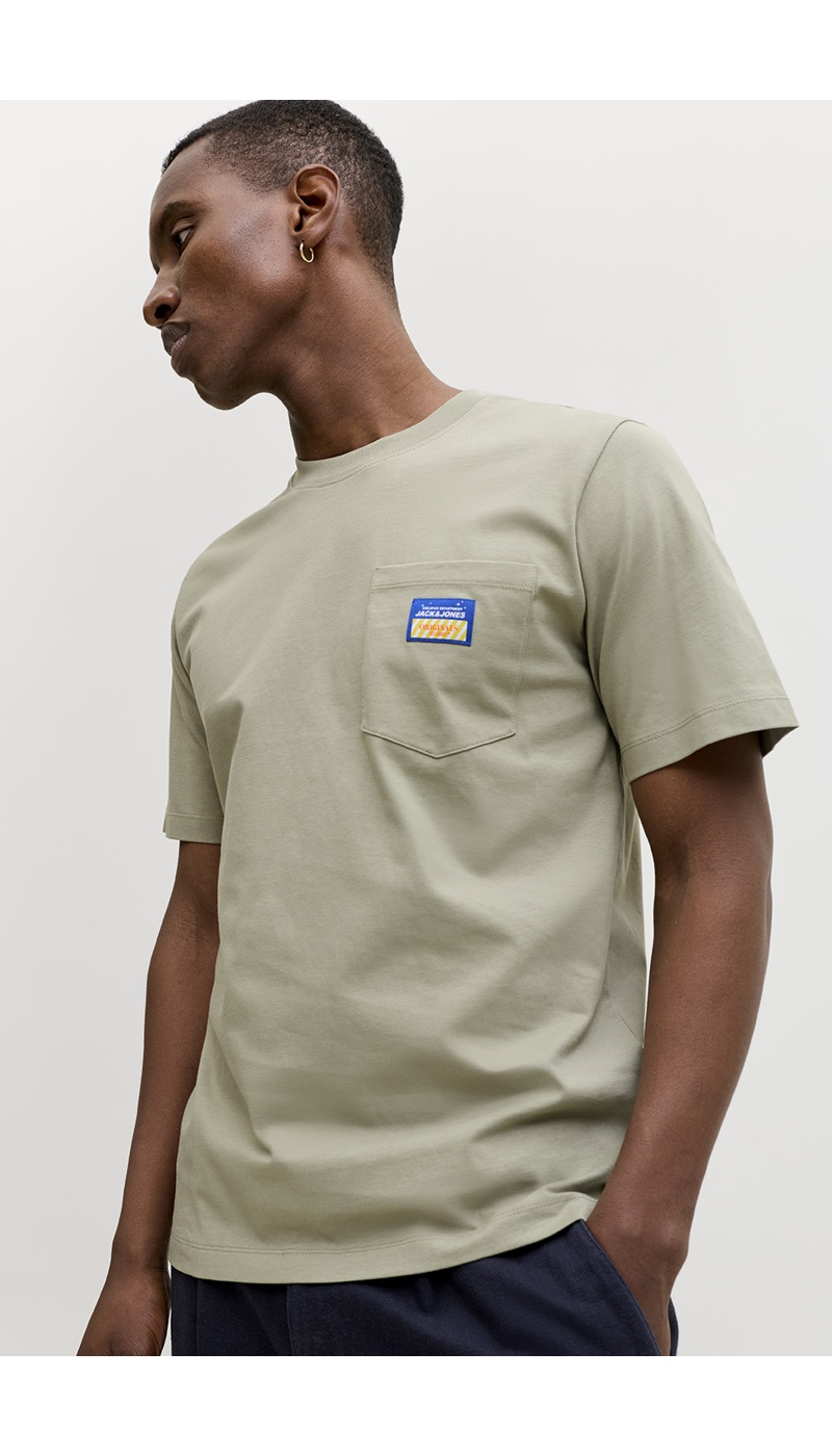 Tee Shirt Patch Beige JORPOCKY