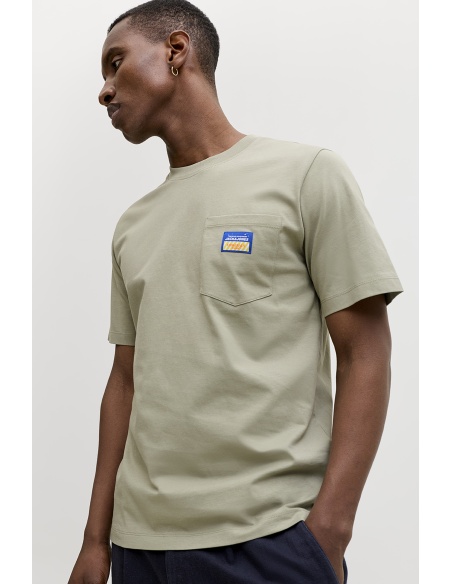 Tee Shirt Patch Beige JORPOCKY