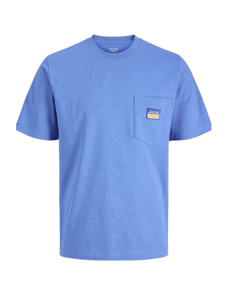 Tee Shirt Patch Bleu JORPOCKY